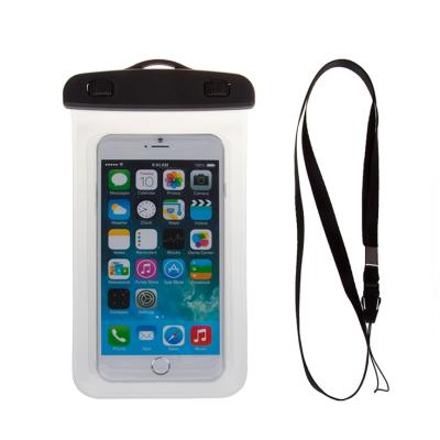 China ABS+PVC Mobile Phone Filter Frames PVC Transparent Floating Mobile Phone Ziplock Waterproof Bag for sale