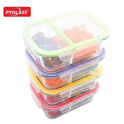 China High Quality Glass Freshness Preservation Food Storage Container With PP Lid for sale