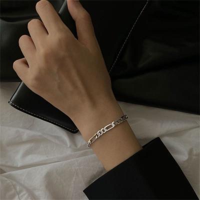 China 2021 Jewelry Yiwu figaro chunky bangle chain 6mm width environmentally friendly minimalist punk metal stainless steel for sale