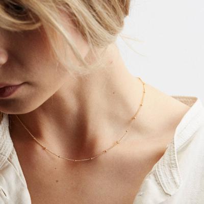 China 2021 Fashion Stainless Steel Link Jewelry Environmentally Friendly Tasty Thin Waist Chain Adjustable Necklace for sale