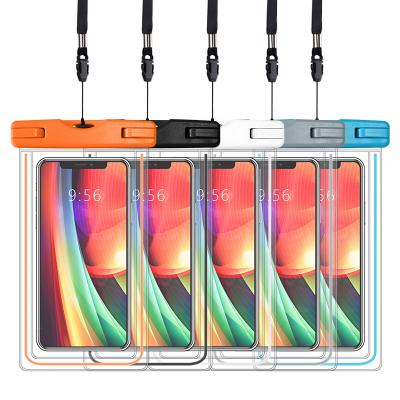 China Custom Universal Waterproof Travel Shockproof Fluorescent PVC Mobile Phone Bag for sale