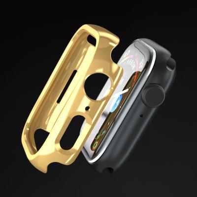 China Waterproof and splashproof to prevent scratches and cracks factory free sample wholesale cavity plating protective case for apple watch 41mm and 45mm case for sale