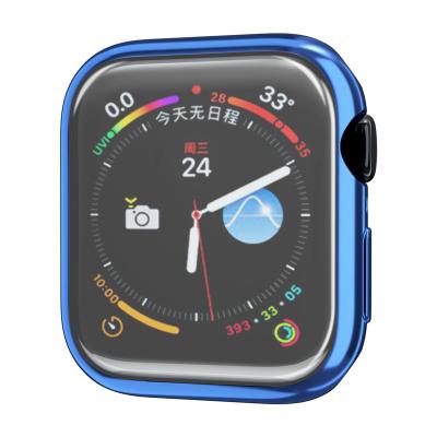 China Waterproof and splashproof to prevent scratches and cracks Free Sample Luxury Transparent Full Screen Tpu Cover Watch Protective Case For Apple Iwatch7 38 40 42 44mm for sale