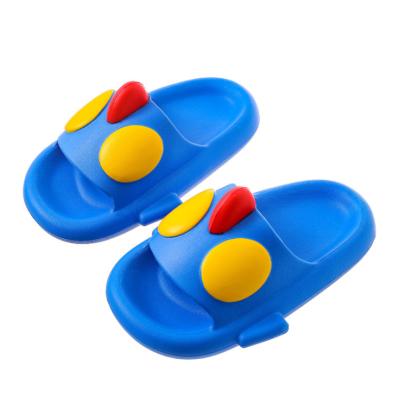 China PVC Flat Soft Slippers With Kids Fun Design Cartoon Shapes for sale