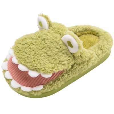 China Toddler Boys Girls Frog Slippers Kids Round Warm Bedroom Indoor Shoes for sale