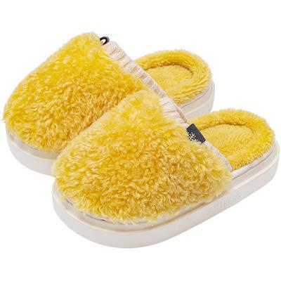 China Other Cute Kids Fur Shoes 2021 New Design Baby Warm Indoor Slides Slippers Girl and Boy's Cotton Slippers for sale