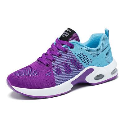 China New fashion trend design fashion walking shoes for women black and pink breathable sneakers running air cushion sports shoes for sale