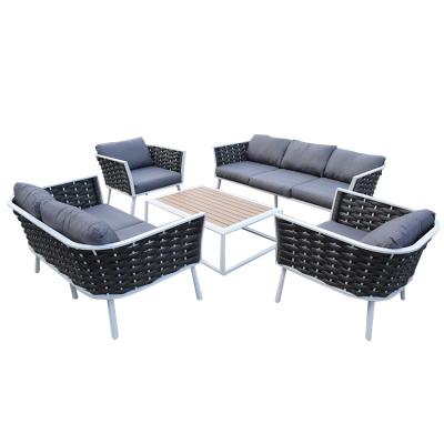 China Eco-freindly Hotel Customized Factory Wholesales UV Resistance Outdoor Woven Rope Furniture Sofa for sale