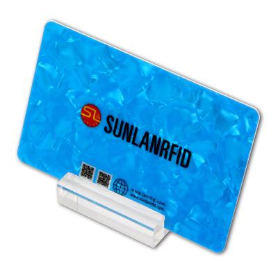 China Bank SUNLANRFID 13.56mhz HF Contact Custom IC Rfid Chip White Blank PVC Smart Card for sale