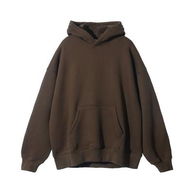 China High Quality Custom Heavy Logo 400G Cotton Anti-Wrinkle Fleece White 100% Oversized Plus Size Men's Hoodies for sale