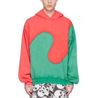 China Hot Selling OEM Anti-shrink Men's Hoodies and SweatshirtsNew Specially designed colorblock hoodie cut and sew pullover cotton hoodie for sale