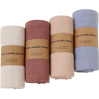 China Wholesale Custom Printed Anti-static Baby Wrap Blanket 70% 30% Bamboo Organic Cotton Blanket Muslin Baby Wrap Wrap for sale