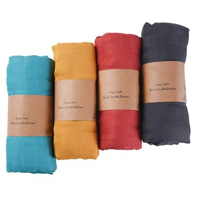 China Anti-Static Super Soft Skin-Friendly Bamboo Wrap Breathable Blanket 120cm*120cm Baby Blanket Infant Wrap Blanket for sale