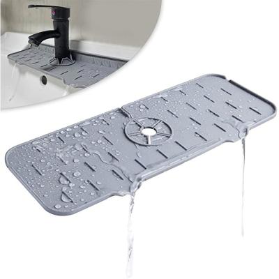 China Amazon Faucet Splash Guard Mat Silicone Faucet Mat For Choice Kitchen Sink Stocked for sale