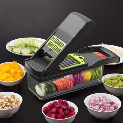 China Kitchen Helper Kitchen Chopper Vegetable Cutter Machine Manual 7 in 1 Plastic Fruit Potato Peeler for sale