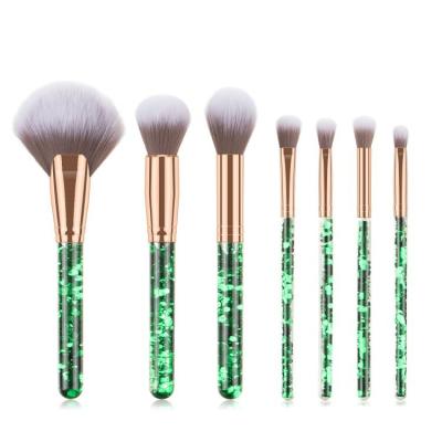 China Angular Blush Glitter Private Label 7 Pcs New Arrival High Quality Liquid Makeup Brush Set for sale