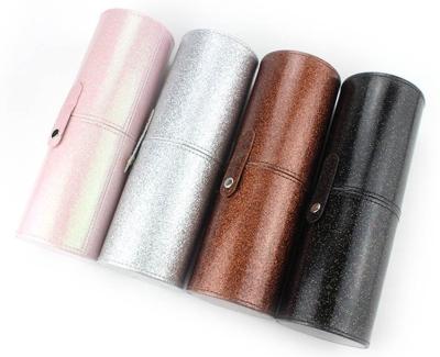 China PU DDP Glitter Cup Case For Makeup Brushes for sale