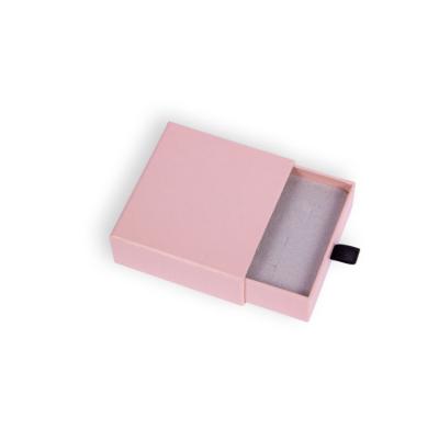 China Recyclable Logo Custom Pink Jewelry Box Slide Drawer Jewelry Packaging Earring Necklace Bracelet Boxes For Jewelry for sale