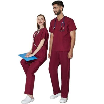 China Two Piece Good Quality Hospital Advantage Supplier Hospital Taps Nurse Cherokee Soft Medical Soft Uniform Scrubs Set for sale