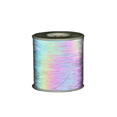 China High visibility 2022 popular colorful double-sided reflective silk is used for knitting hats, clothing and shoes for sale