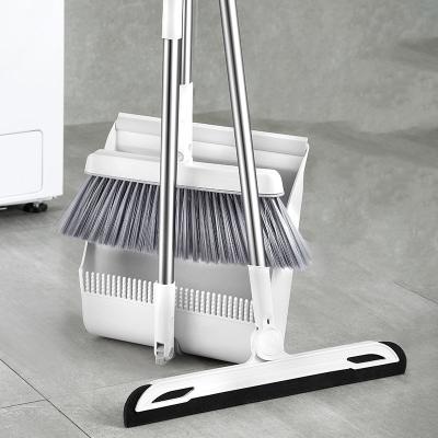 China Economical Broom and Scoop Set High End Folding Dustpan Bathroom Water Wiper for Sweeping Rubbish Magic Squeegee Brush Home Cleaning Products for sale