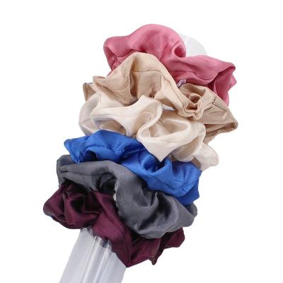 China Cotton 6 Pcs Simple Elegant Satin Elastic Band Ponytail Ties Girls/Women Fashion Hair Scrunchies Scrunchies Elastic Solid Hair Tie Hair Spell Simple for sale