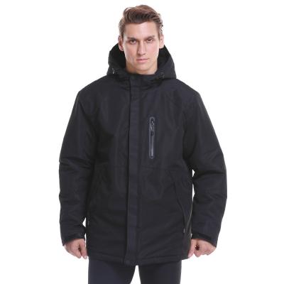 China Waterproof 2022 Winter Hot Selling Smart Heating Down Cotton Jacket Waterproof Men's Carbon Fiber Heated Jacket With Hood for sale