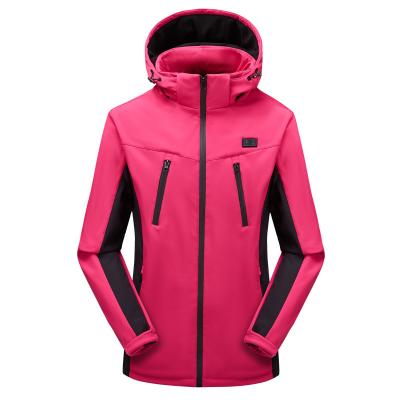 China Waterproof 2022 Winter Hot Sale Heated Jackets For Men And Women Soft Shell Heating Coat Hooded Usb Smart Electric Thermal Heated Jacket for sale