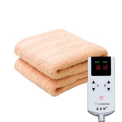 China 2022 Winter Sale Double Throw Anti-static Warm Dual Temperature Heated Plush Auto Power Off Home Electric Water Heating Blanket for sale