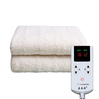 China 2022 Winter Sale Double Throw Anti-static Warm Dual Temperature Heated Plush Auto Power Off Home Electric Water Heating Blanket for sale