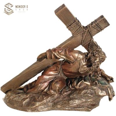 China China Outdoor Decoration Customized Jesus Christ Bronze Sculpture Bronze Jesus Statue For Sale for sale