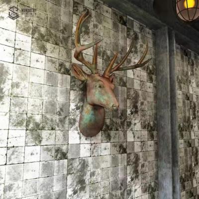 China Main Wall Art China 3 D Morden Living Room And Hotel Decoration Deer Sculpture for sale