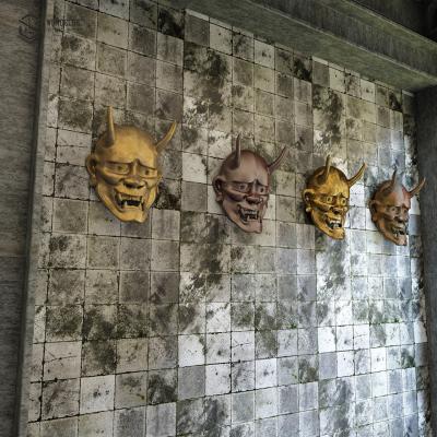 China Japanese Bronze Wall Art Sculpture Abstract Animal Head Bronze Metal Wall Panel 3D Onimusha From China Wondecor for Hotel Decoration for sale