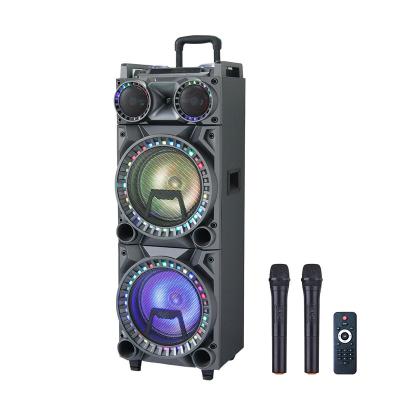 China / New Active Powered Loudspeaker Amplifier USB FM Radio Portable Blue-tooth Trolley Outdoor Speaker for sale