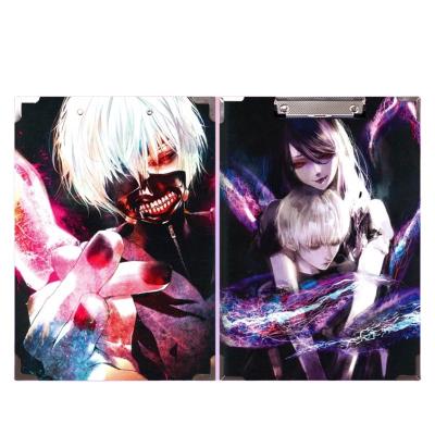 China Tokyo Ghoul Animation Sublimation Plastic Customized Mini Nursing Clipboard With Handle 2 for sale