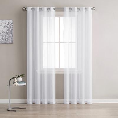 China Emf Shielding Modern White Voile Swag Single Window Curtain For Living And Dining Room American Window Decoration for sale