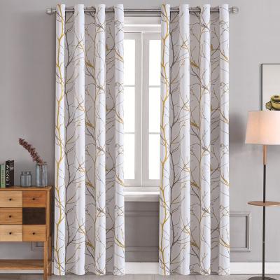 China Luxury Blackout Printing Blackout Curtain Drapes For Living Room And Bedroom for sale