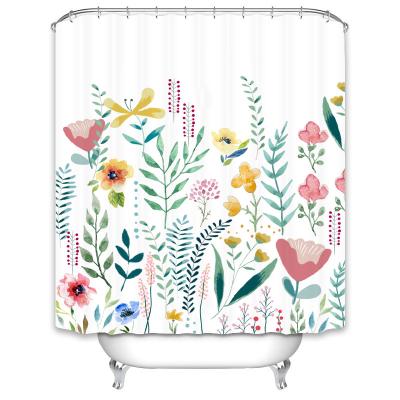 China Sustainable Bathroom Sets With Modern Custom Shower Curtain And Polyester Print Christmas Waterproof Shower Curtain Covers Eco - Friendly for sale