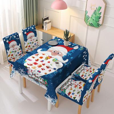 China Waterproof Design Christmas Decoration For Dining Room Polyester Table Thanksgiving /Christmas Table Clothes for sale