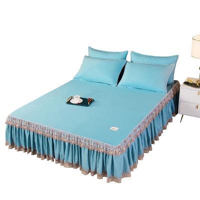 China High Quality Decoration Bed Skirt Fancy Lace Bed Skirt Set Home Hotel Bed Skirt for sale