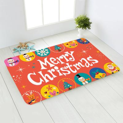 China Indoor Decorative Merry Christmas Door Home Door Non-Slip Carpet Non Slip Floor Mat For Entryway Bedroom Bathroom Kitchen Blanket for sale