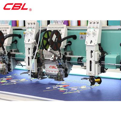 China Hotels CBL Commercial 10 Heads Multi Head Mixed Function Industrial Commercial Sequin Beads Coiling Flat Tying Embroidery Machine for sale