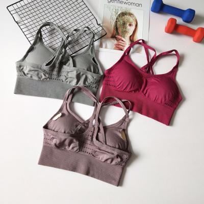 China WUAI Breathable Bra and Brief Sets High Quality Strappy Sports Bra Fitness Top and Thousand Set Women's Two Legging Wholesale Wear for sale