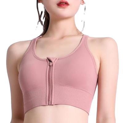 China New Designhigh Breathable WUAI Support Ladies Gym Use Zipper Sports Bra Fitness Front Yoga Wear Maternity Women And Nursing Bras Sports Bra for sale