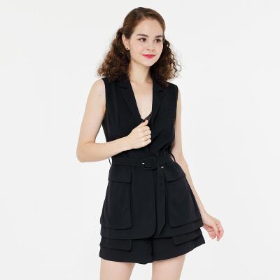 China Wholesale QUICK DRY High Waist Black Summer Zipper Office Lady Pocket Hot Shorts Casual Pants for sale