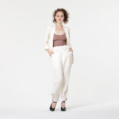 China High Quality QUICK DRY 2 Piece Suit Set Culotte Casual Women's Blazer Suit Ankle-Length Pants for sale