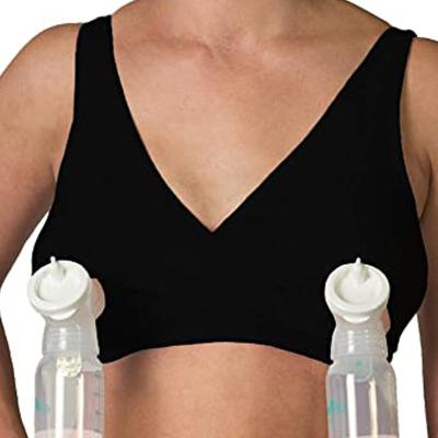 China Antibacterial Custom Comfortable Hands Free Breathable Nursing Seamless Feeding Bra Pumping Bra for sale