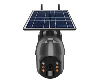 China Integrated Siren Auto Tracking Continue Recording 4G Camera Solar PTZ Camera Solar CCTV Outdoor for sale