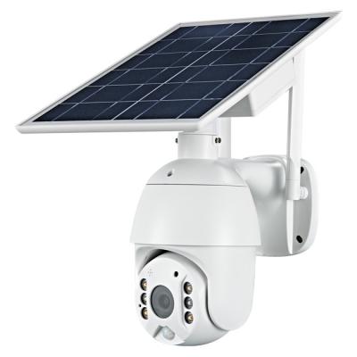 China Built-in Wifi/4G CCTV Battery Powered Wifi/4G Video Surveillance Siren 2MP Solar Camera Hd Outdoor IP PTZ Camera for sale