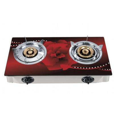 China 2 Burner Gas Stove CKD SKD Glass Top Gas Cooker Qmark Cooktops Home Appliance Kitchen Cookware Commercial Gas Stove for sale